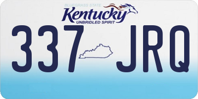 KY license plate 337JRQ