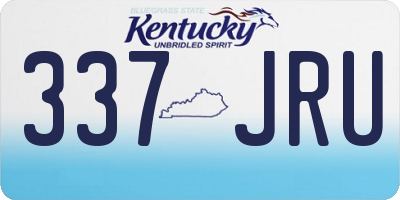 KY license plate 337JRU
