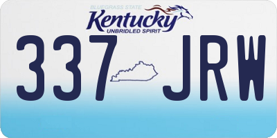 KY license plate 337JRW
