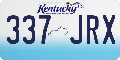 KY license plate 337JRX
