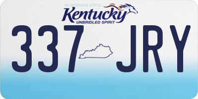 KY license plate 337JRY
