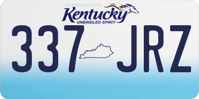 KY license plate 337JRZ