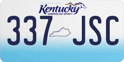 KY license plate 337JSC