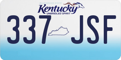 KY license plate 337JSF