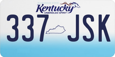 KY license plate 337JSK