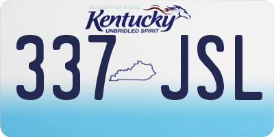 KY license plate 337JSL