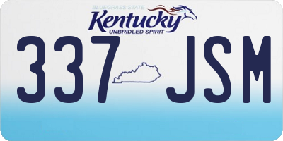 KY license plate 337JSM