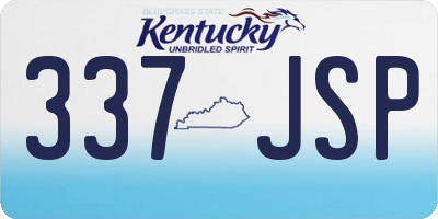 KY license plate 337JSP