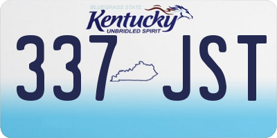 KY license plate 337JST