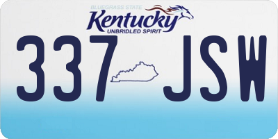 KY license plate 337JSW
