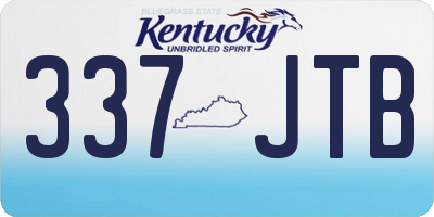 KY license plate 337JTB