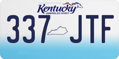 KY license plate 337JTF