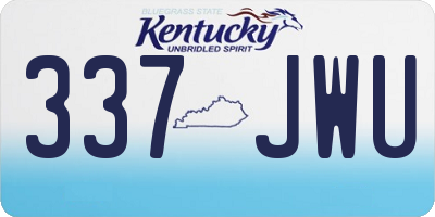 KY license plate 337JWU