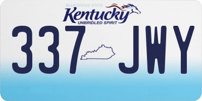 KY license plate 337JWY
