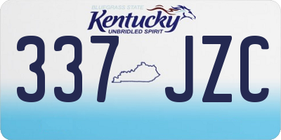 KY license plate 337JZC