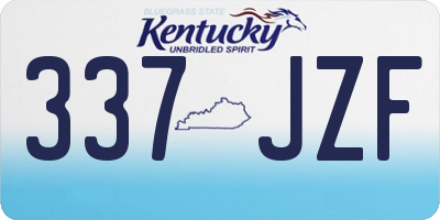 KY license plate 337JZF