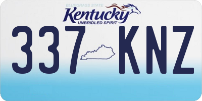 KY license plate 337KNZ