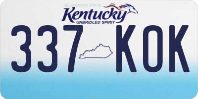 KY license plate 337KOK