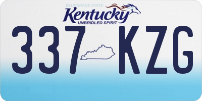 KY license plate 337KZG