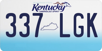 KY license plate 337LGK