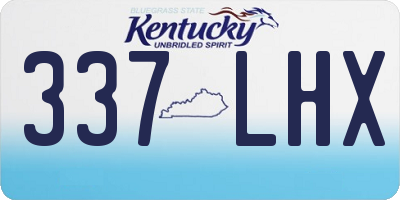 KY license plate 337LHX