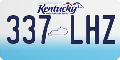 KY license plate 337LHZ