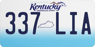 KY license plate 337LIA