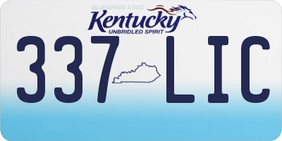 KY license plate 337LIC