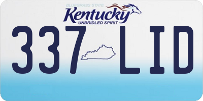 KY license plate 337LID
