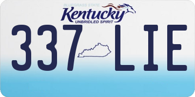 KY license plate 337LIE