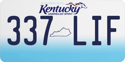KY license plate 337LIF