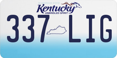 KY license plate 337LIG