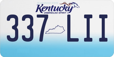 KY license plate 337LII