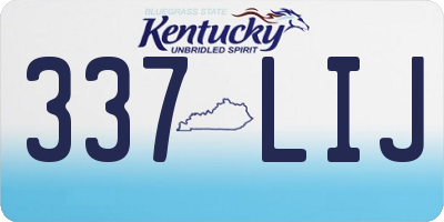 KY license plate 337LIJ