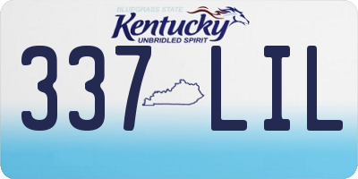 KY license plate 337LIL