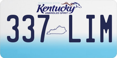 KY license plate 337LIM
