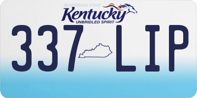 KY license plate 337LIP