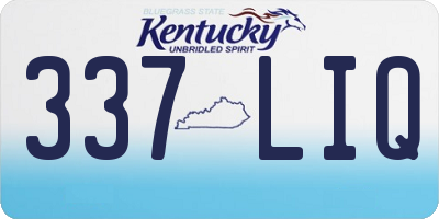 KY license plate 337LIQ