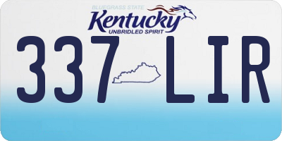 KY license plate 337LIR