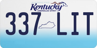 KY license plate 337LIT