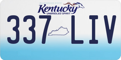 KY license plate 337LIV