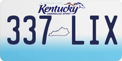 KY license plate 337LIX