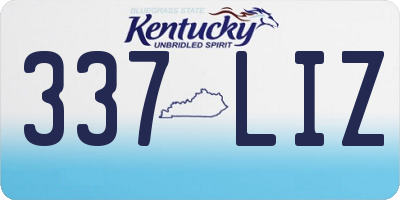 KY license plate 337LIZ
