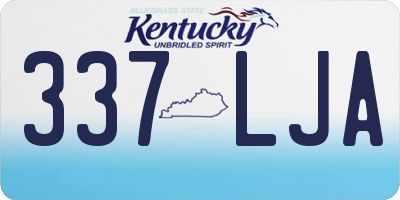 KY license plate 337LJA