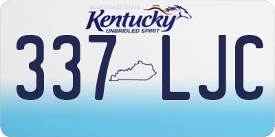 KY license plate 337LJC
