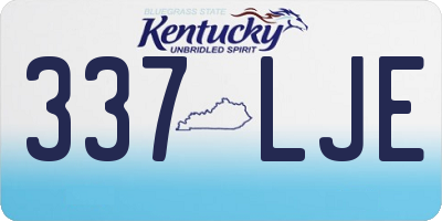 KY license plate 337LJE