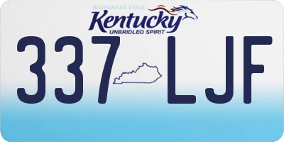 KY license plate 337LJF
