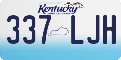 KY license plate 337LJH
