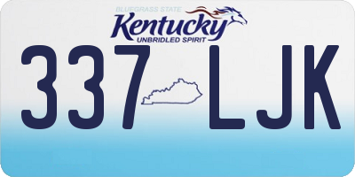 KY license plate 337LJK