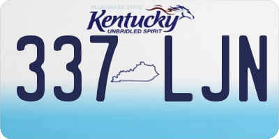 KY license plate 337LJN